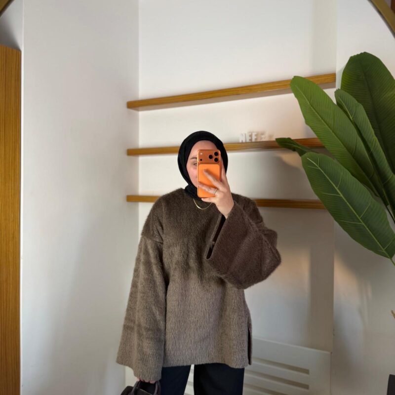 Peluş Kazak – Kahve