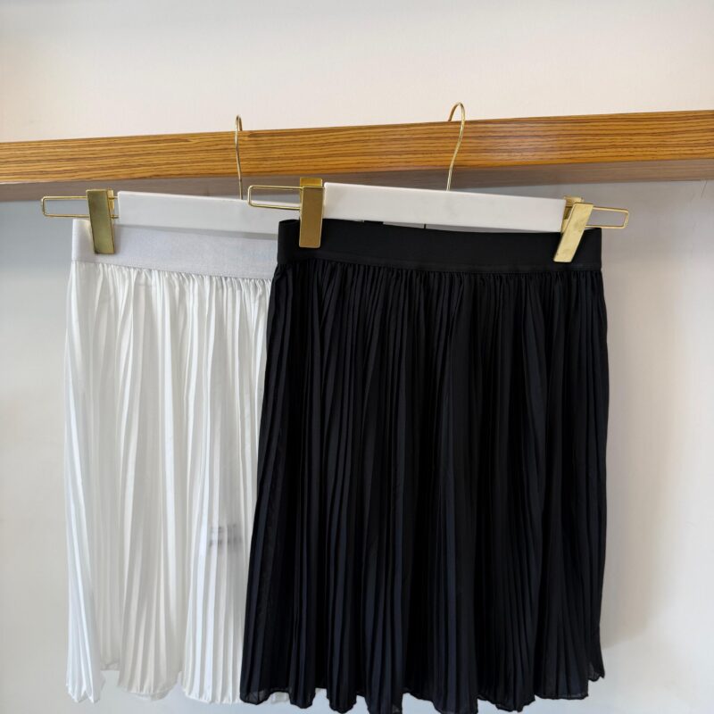 İkili Lastikli Piliseli İçlik - Siyah/Beyaz